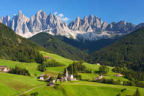 The Dolomites in the European Alps